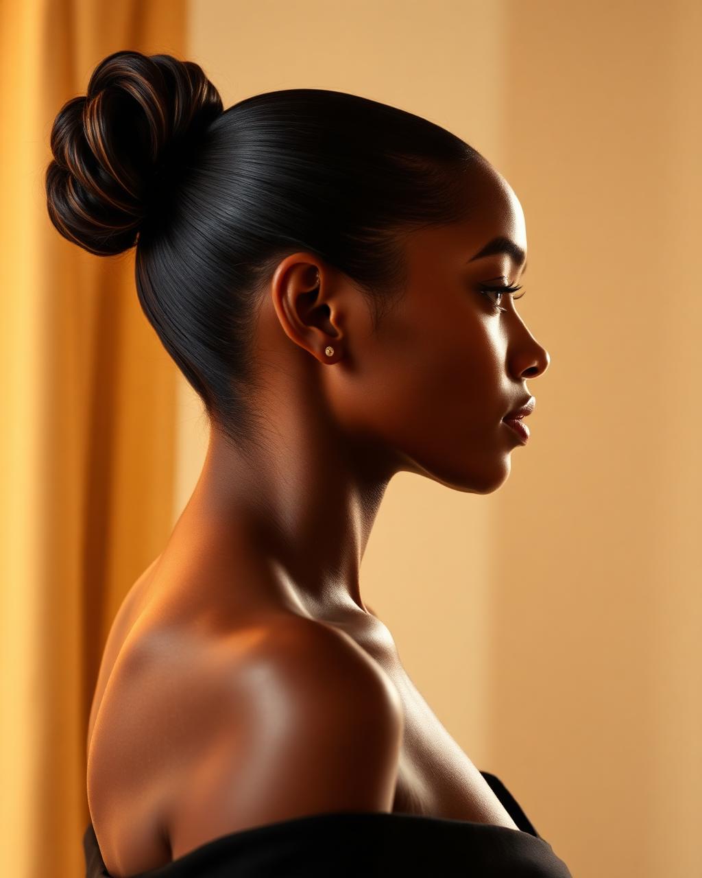 Sleek ponytail